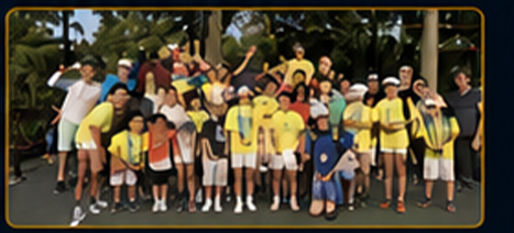 Large outdoor group celebration